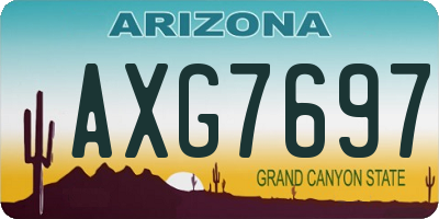 AZ license plate AXG7697