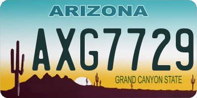 AZ license plate AXG7729