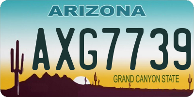 AZ license plate AXG7739