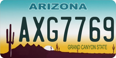 AZ license plate AXG7769