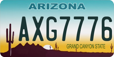 AZ license plate AXG7776