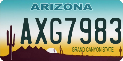 AZ license plate AXG7983