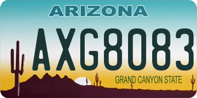 AZ license plate AXG8083