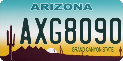 AZ license plate AXG8090