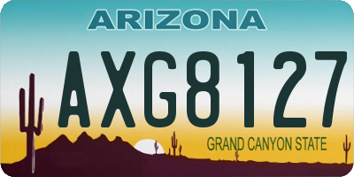 AZ license plate AXG8127