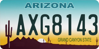 AZ license plate AXG8143