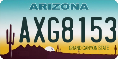AZ license plate AXG8153