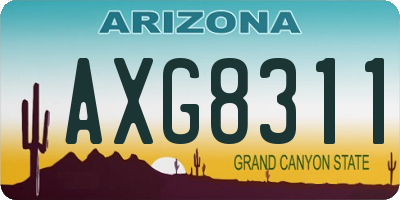 AZ license plate AXG8311