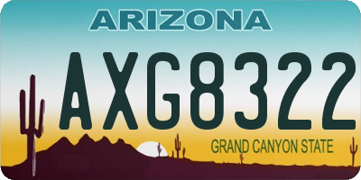 AZ license plate AXG8322