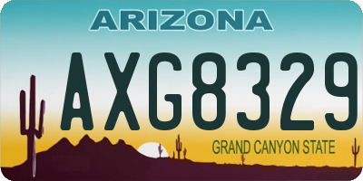AZ license plate AXG8329
