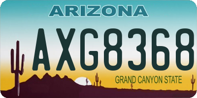 AZ license plate AXG8368