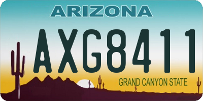AZ license plate AXG8411