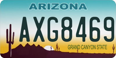 AZ license plate AXG8469
