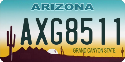 AZ license plate AXG8511
