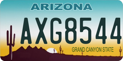 AZ license plate AXG8544