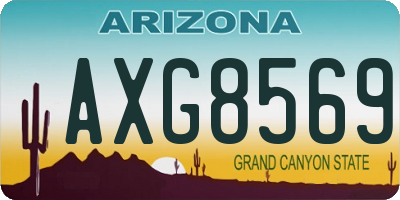 AZ license plate AXG8569