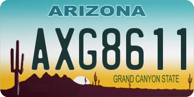 AZ license plate AXG8611