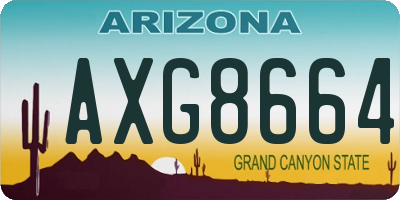 AZ license plate AXG8664