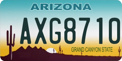 AZ license plate AXG8710