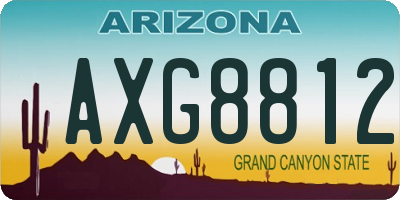 AZ license plate AXG8812