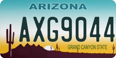 AZ license plate AXG9044
