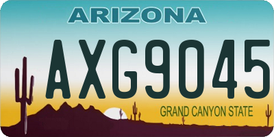 AZ license plate AXG9045