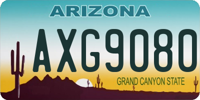 AZ license plate AXG9080