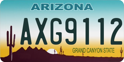 AZ license plate AXG9112