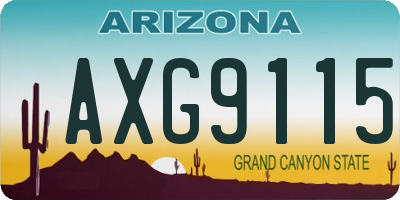 AZ license plate AXG9115