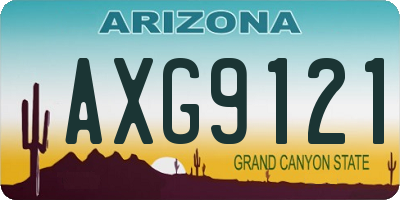 AZ license plate AXG9121