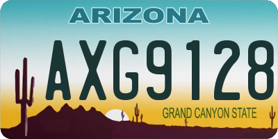 AZ license plate AXG9128
