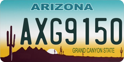 AZ license plate AXG9150
