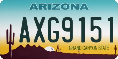 AZ license plate AXG9151