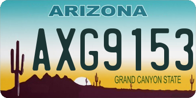 AZ license plate AXG9153