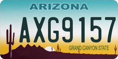AZ license plate AXG9157