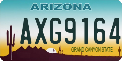 AZ license plate AXG9164