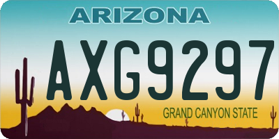 AZ license plate AXG9297