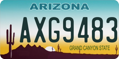 AZ license plate AXG9483