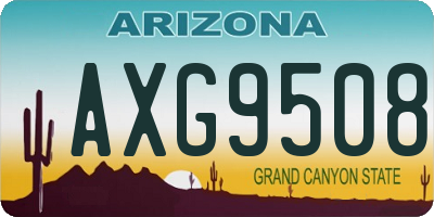 AZ license plate AXG9508
