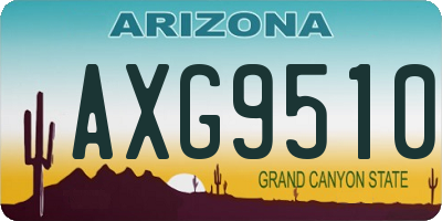 AZ license plate AXG9510