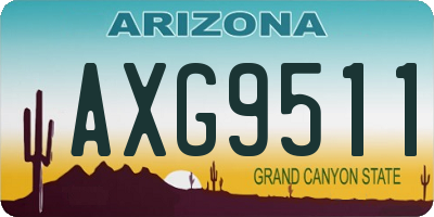 AZ license plate AXG9511