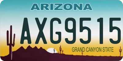 AZ license plate AXG9515