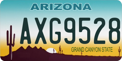 AZ license plate AXG9528