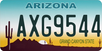 AZ license plate AXG9544