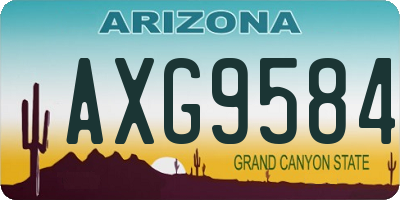 AZ license plate AXG9584