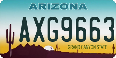 AZ license plate AXG9663