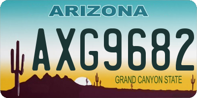 AZ license plate AXG9682