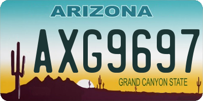 AZ license plate AXG9697