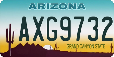 AZ license plate AXG9732