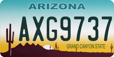 AZ license plate AXG9737